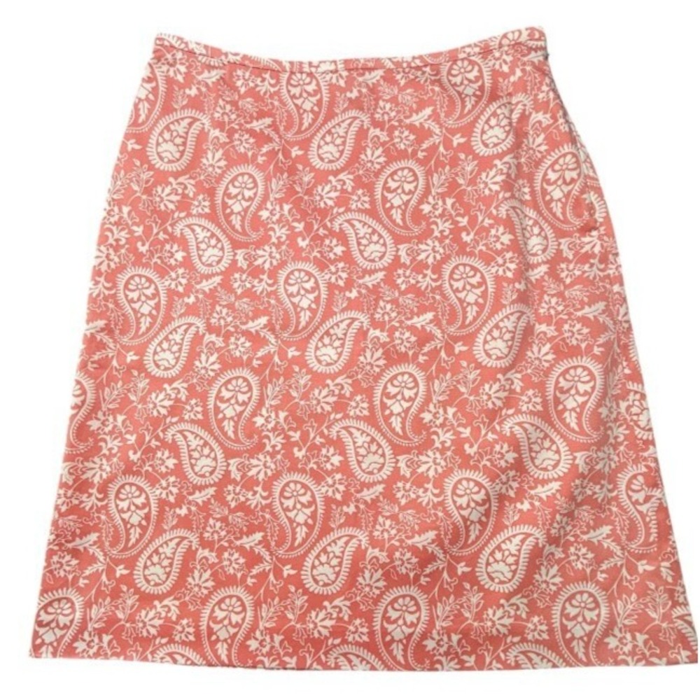 Brooks Brothers 346 Stretch Skirt Size 8 Floral Lined A-Line Vintage